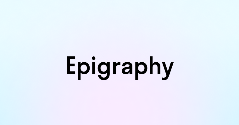 Epigraphy