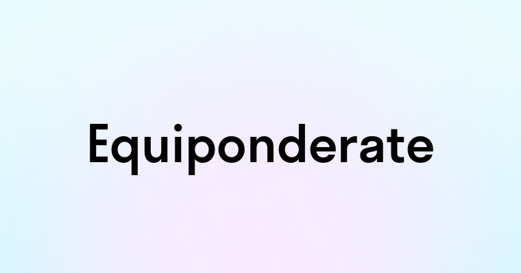 Equiponderate