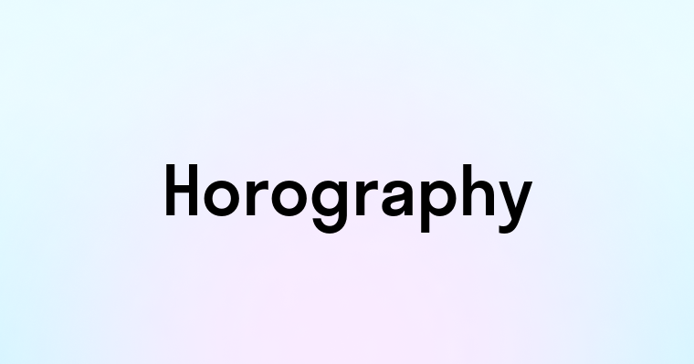 Horography