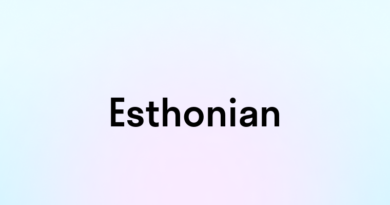 Esthonian