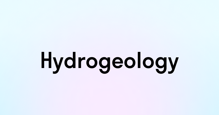 Hydrogeology