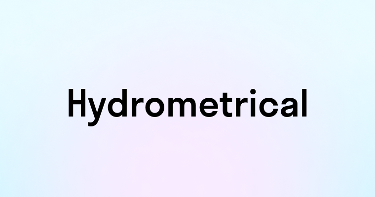 Hydrometrical