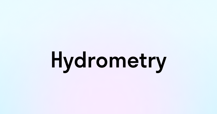 Hydrometry