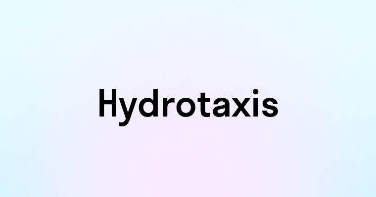 Hydrotaxis