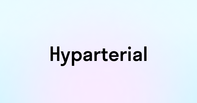 Hyparterial