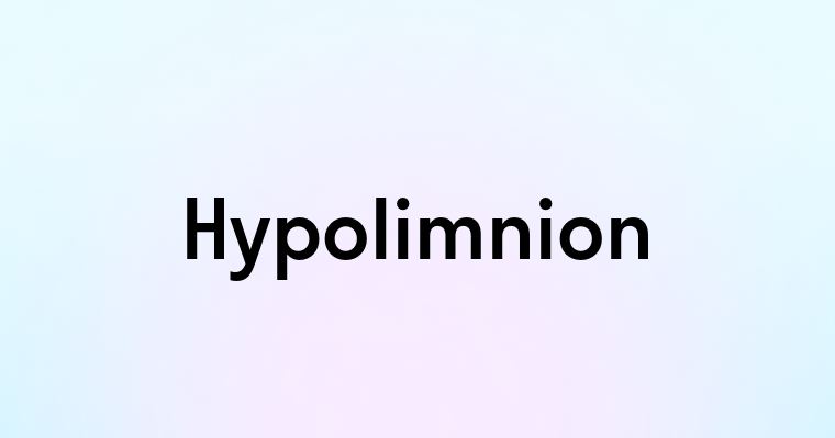 Hypolimnion