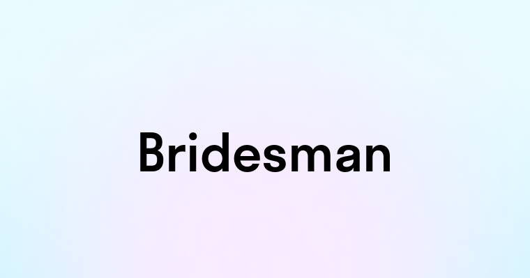 Bridesman