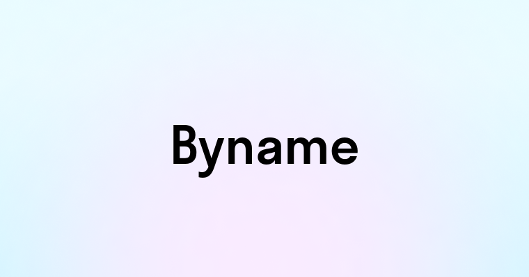 Byname