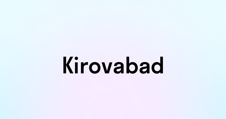 Kirovabad