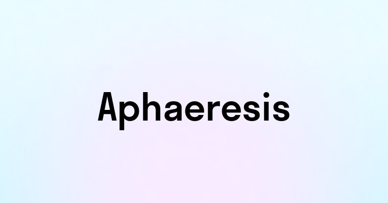 Aphaeresis