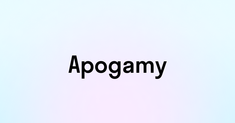 Apogamy