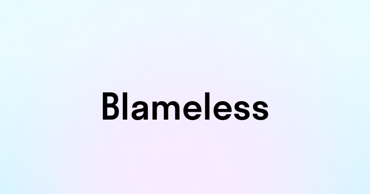 Blameless