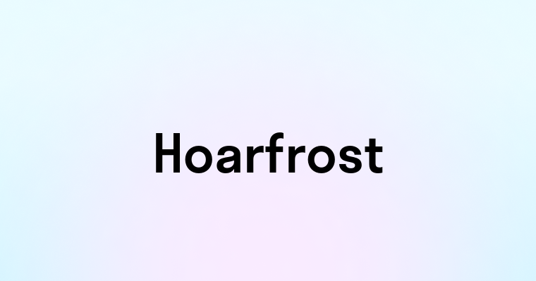 Hoarfrost