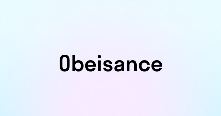 Obeisance