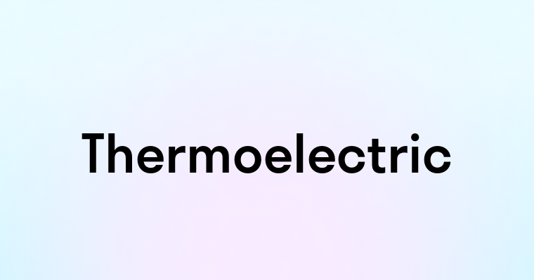 Thermoelectric