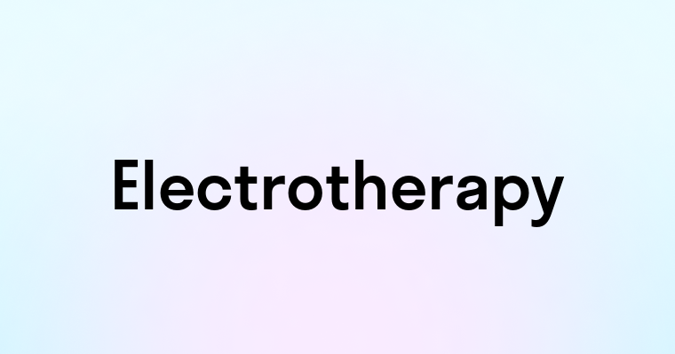 Electrotherapy