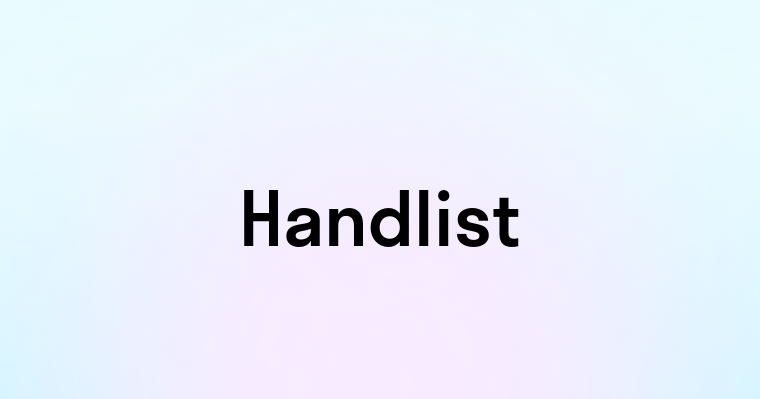 Handlist