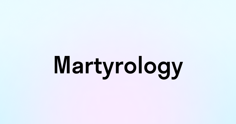 Martyrology