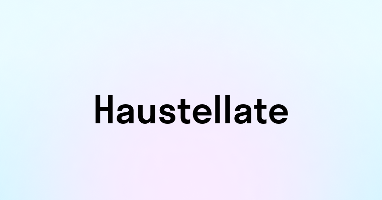 Haustellate