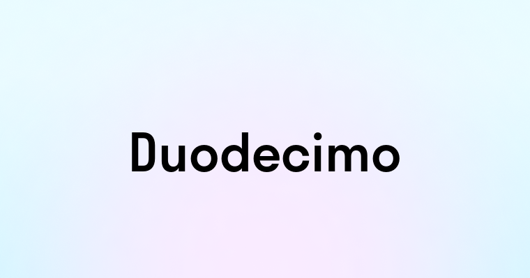 Duodecimo