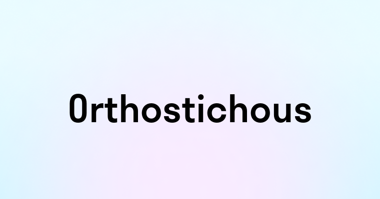 Orthostichous