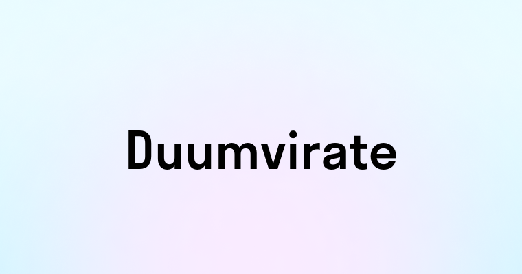 Duumvirate