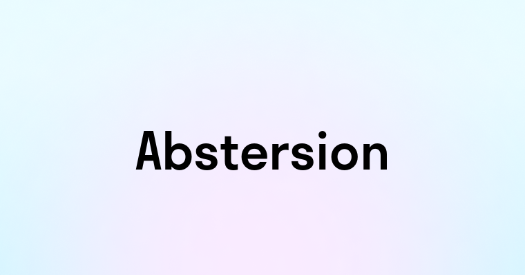 Abstersion