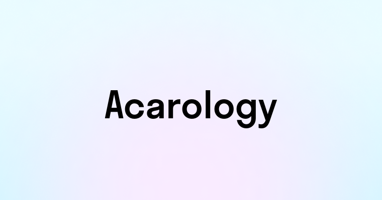 Acarology