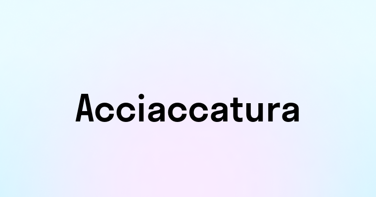 Acciaccatura