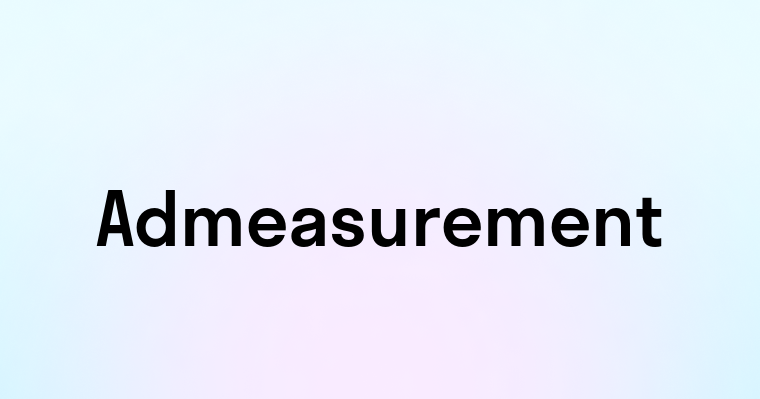 Admeasurement