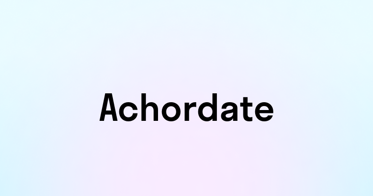 Achordate