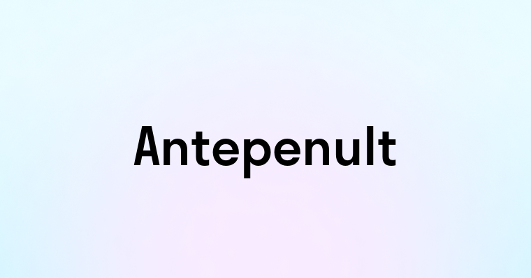 Antepenult