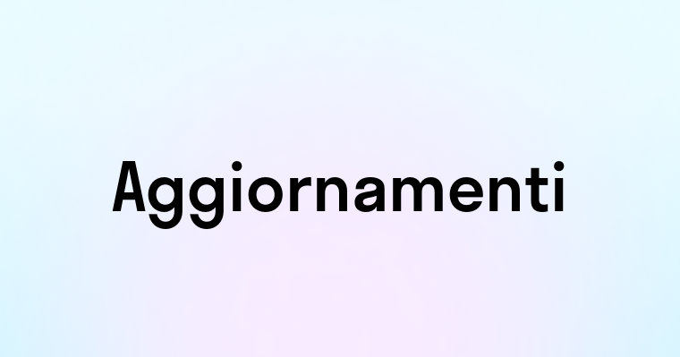 Aggiornamenti