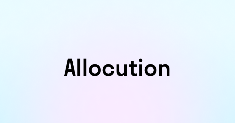 Allocution