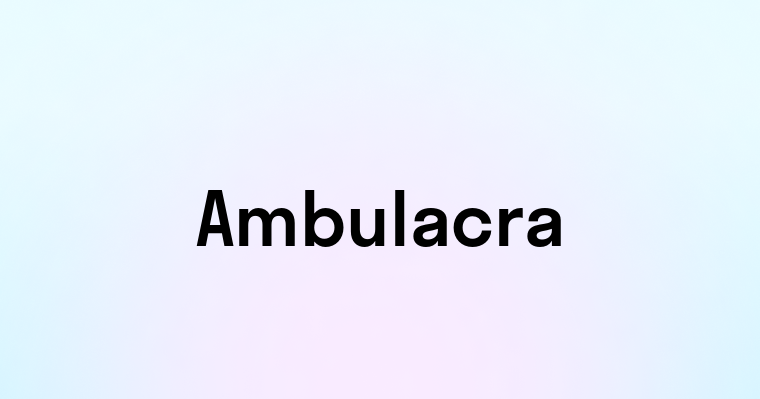 Ambulacra