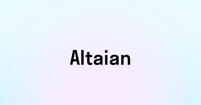 Altaian