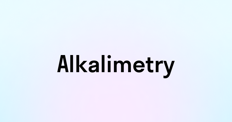 Alkalimetry