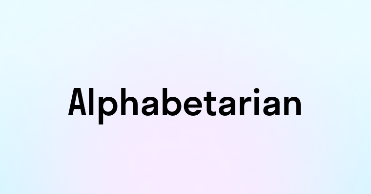 Alphabetarian