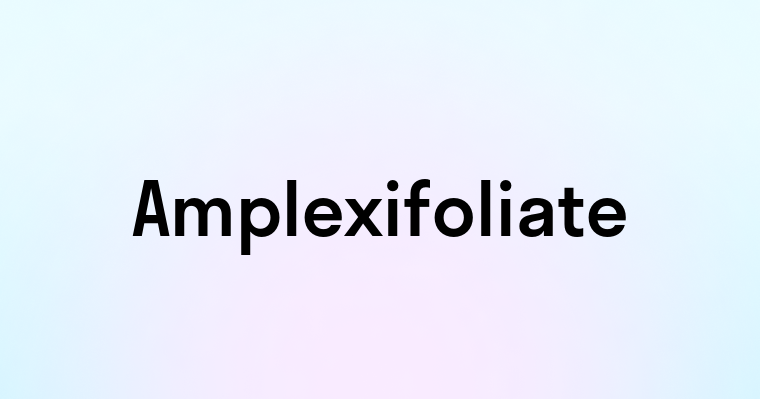 Amplexifoliate