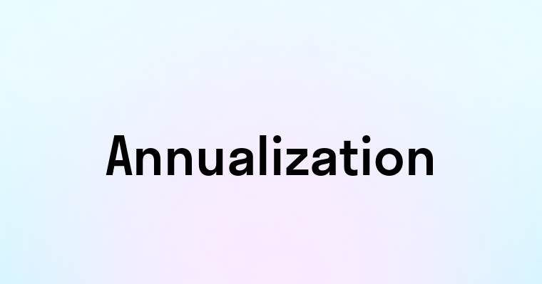 Annualization