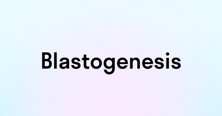 Blastogenesis