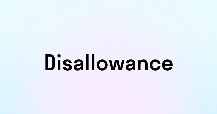 Disallowance