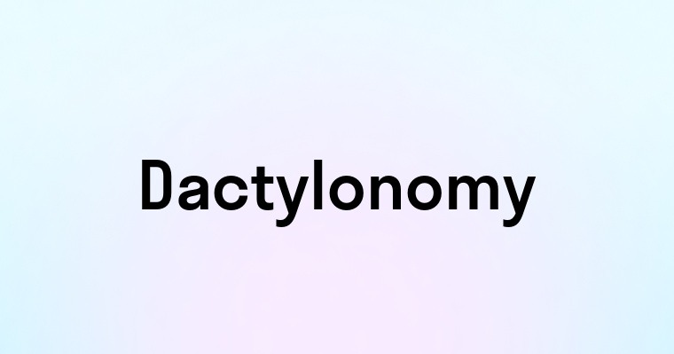 Dactylonomy