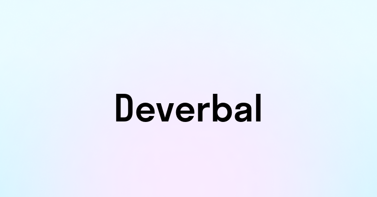 Deverbal