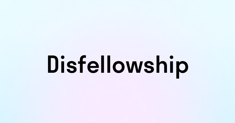 Disfellowship