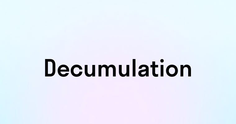 Decumulation