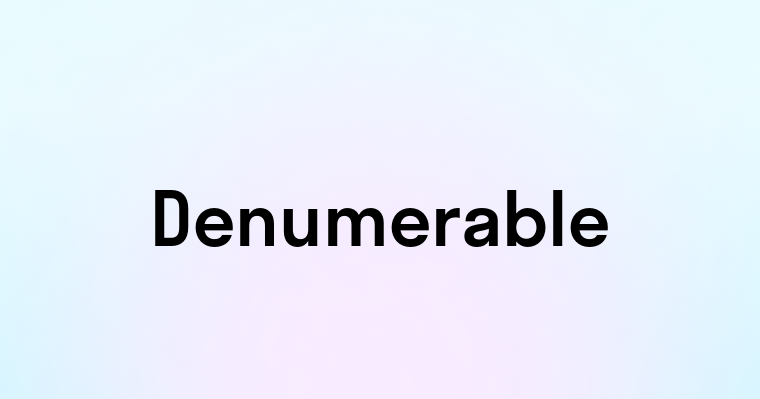 Denumerable