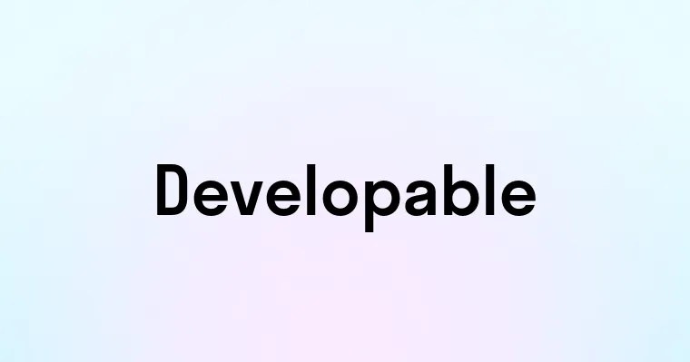 Developable