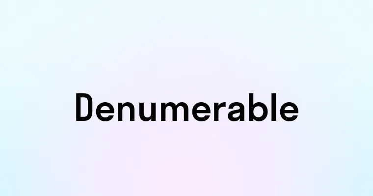 Denumerable