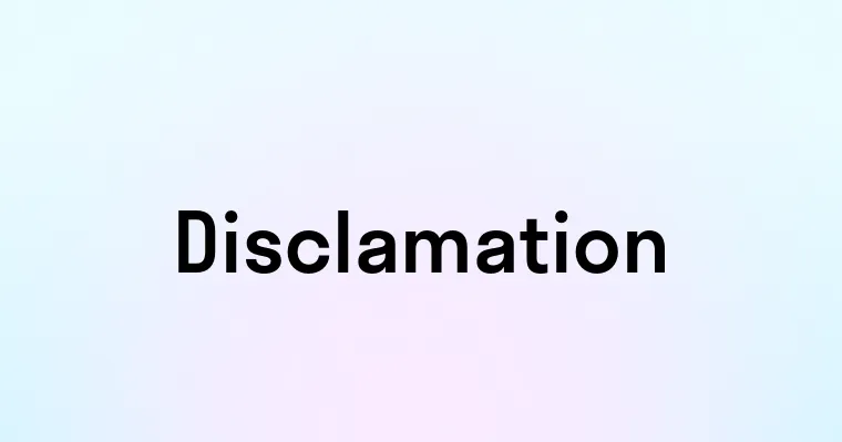 Disclamation